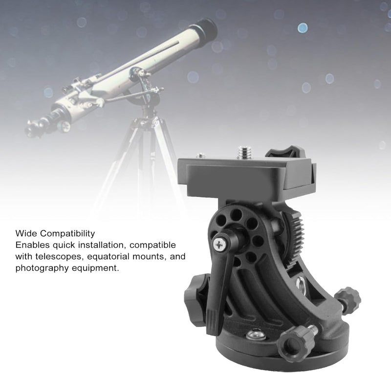 fosa Telescope Latitude Base Mount, for Star Adventurer Latitude Wedge Base, Aluminum Alloy Adjustment Tripod Seat for Astronomical Telescope Accessories, Black - Image 3